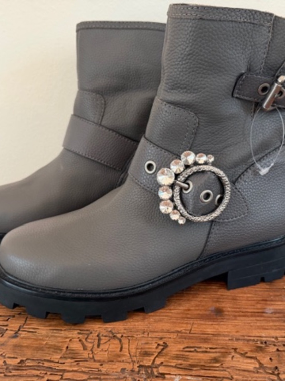 grey/gray ankle booties